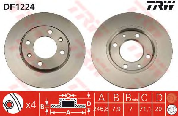 Disc frana PEUGEOT 205