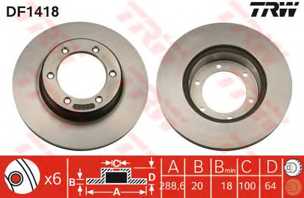 Disc frana TOYOTA HILUX 84-05