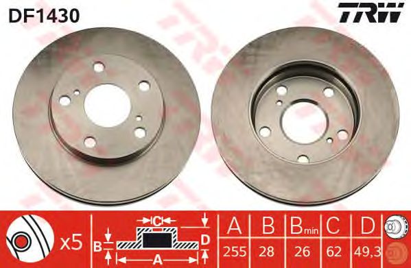 Disc frana TOYOTA CAMRY