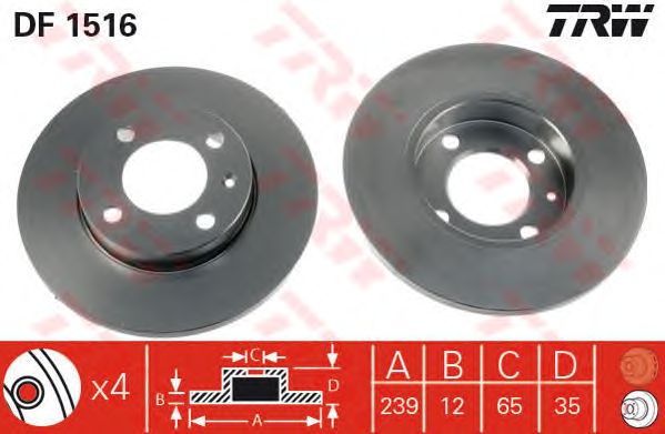 Disc frana VW 12MM GOLF