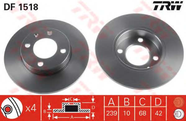 Disc frana VW 10MM GOLF