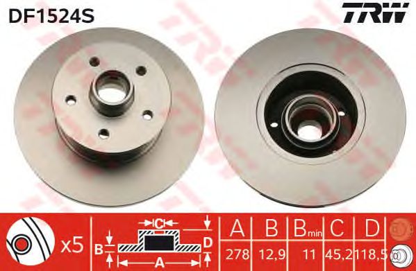 Disc frana VW T2 79-86