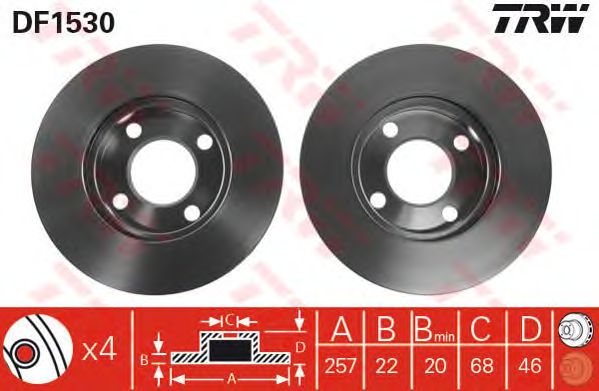 Disc frana VW A80 1,8/2,0