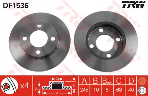 Disc frana VW A80/90 QUATR