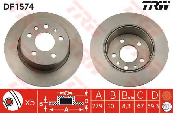 Disc frana MERCEDES-BENZ W115/123/126 76-85