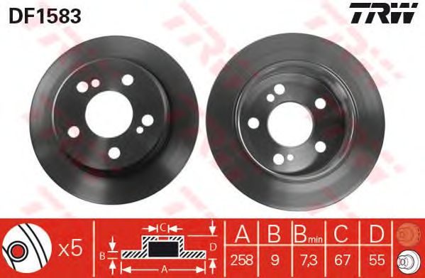 Disc frana MERCEDES-BENZ W124/W201 82-97