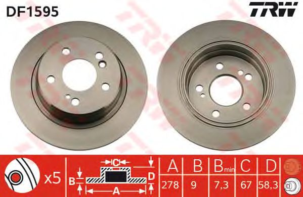 Disc frana MERCEDES-BENZ R129 280 SL