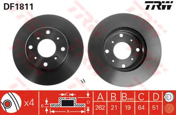 Disc frana HONDA PRELUDE