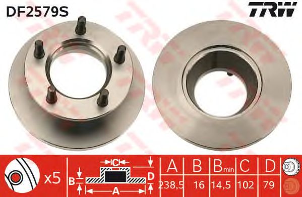 Disc frana MERCEDES-BENZ MB100 87-96