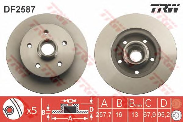 Disc frana VW T2 85-92