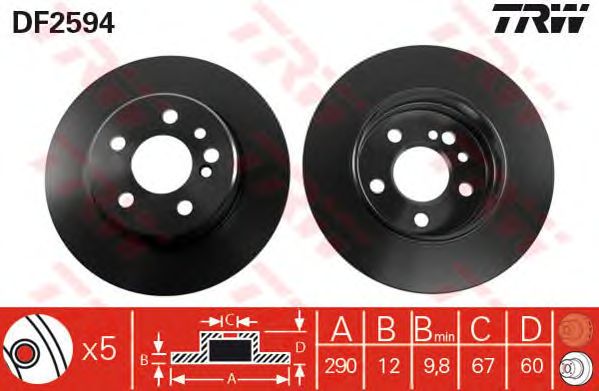 Disc frana MERCEDES-BENZ W140 280