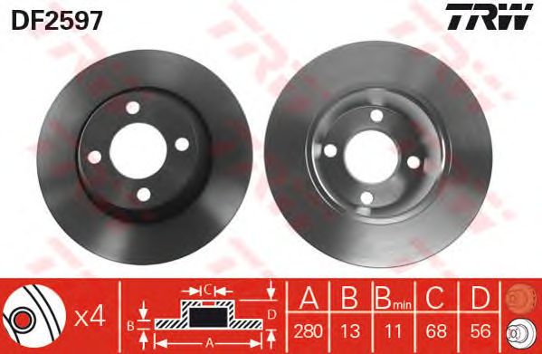 Disc frana VW A80 1,6-