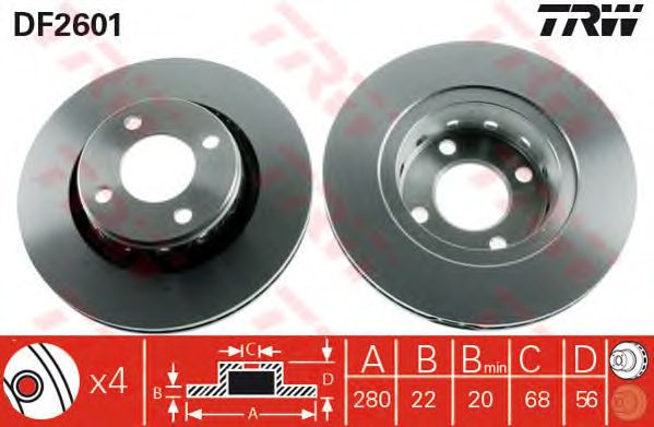 Disc frana VW A80 1,6-