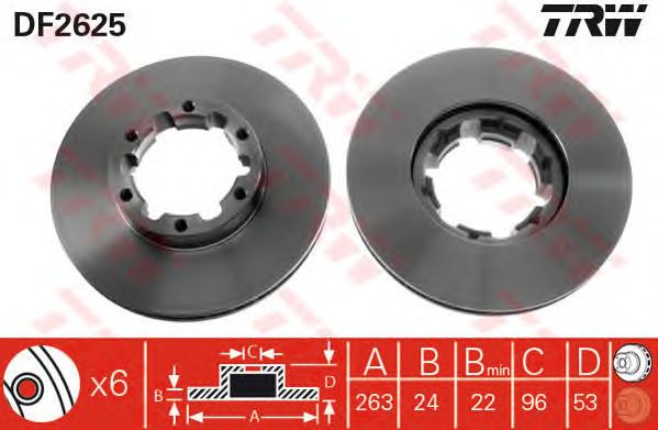 Disc frana NISSAN CABSTAR/TRADE 98-06 263X24