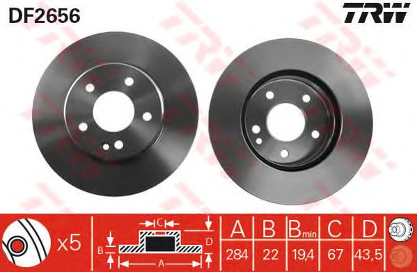 Disc frana MERCEDES-BENZ W202/S202 2,0-2,8 93-01