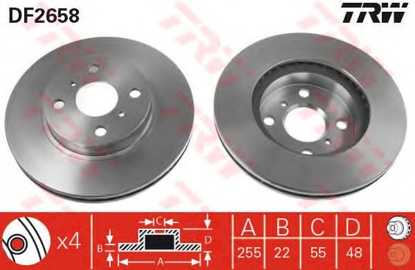 Disc frana TOYOTA COROLLA