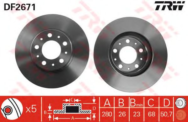 Disc frana VOLVO S70/S90/V