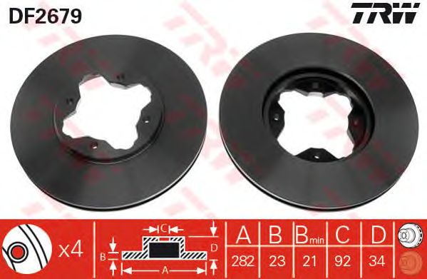 Disc frana HONDA ACCORD 1,9-2,2 90-99 282X23