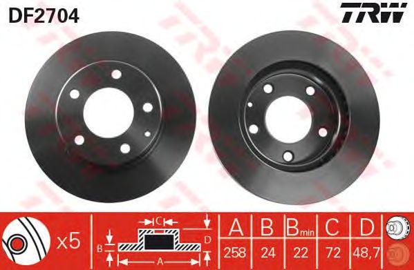 Disc frana MAZDA 626 91-