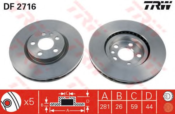 Disc frana FIAT SCUDO/JUM 281X26