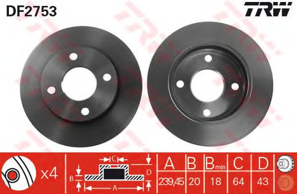 Disc frana FORD ESCORT