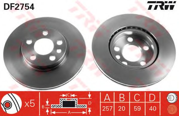 Disc frana FIAT SCUDO 1,6/1,9-2,0 JTD 96-06 257X20