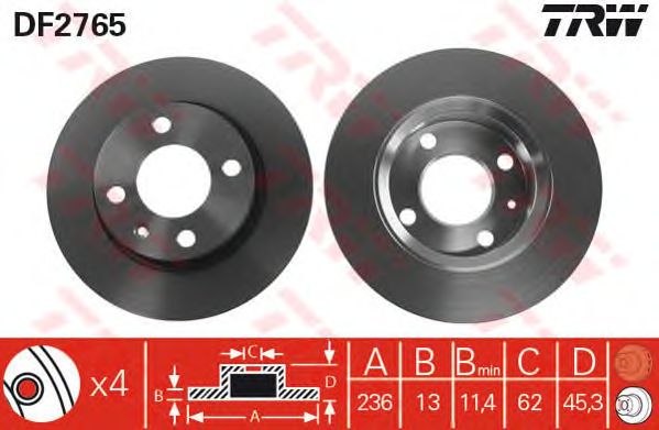 Disc frana SKODA FELICIA