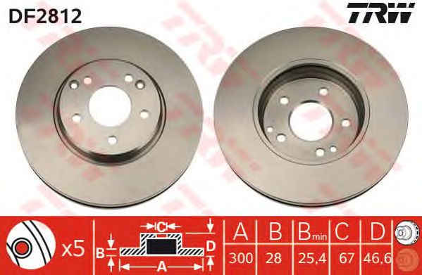 Disc frana MERCEDES-BENZ W203/210