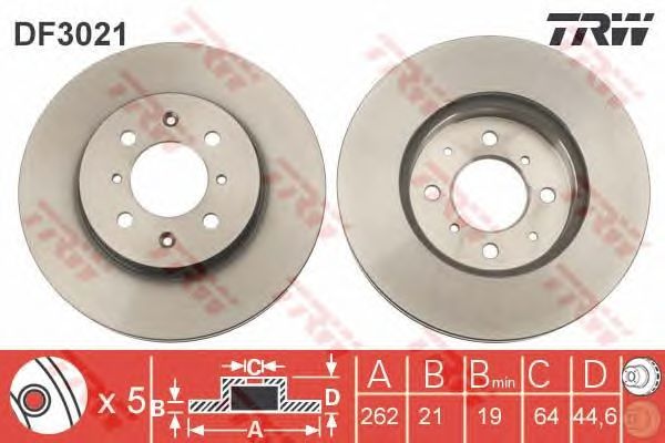 Disc frana HONDA CIVIC 94- UK/JP/CRX/JAZZ/CITY 08-/ROVER 200/400/25/45 262MM 44,6MM