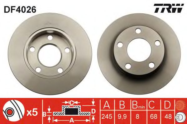 Disc frana VW A4/PASSAT