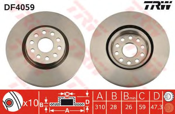 Disc frana ALFA 166 2,0-3