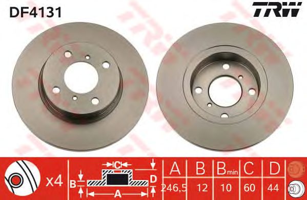 Disc frana OPEL AGILA 1,0-1,3 CDTI 00-07