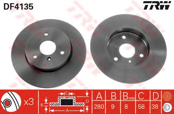 Disc frana SMART FORTWO 07-