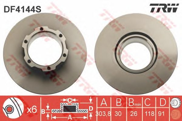 Disc frana MERCEDES-BENZ 512D/612D/8