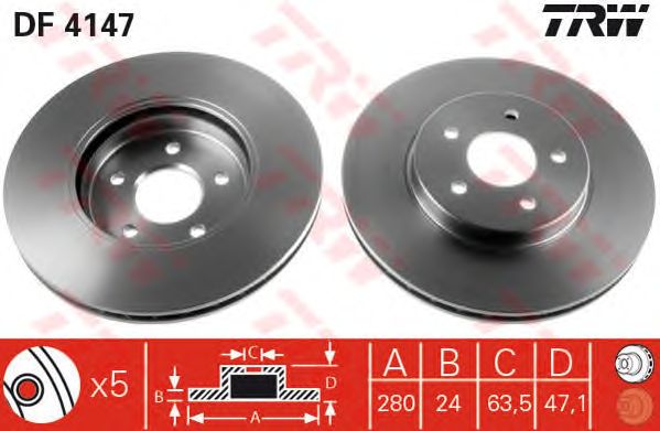 Disc frana FORD MONDEO 00-