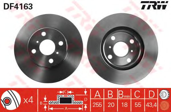 Disc frana TOYOTA YARIS