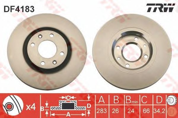 Disc frana CITROEN C5/BERLINGO