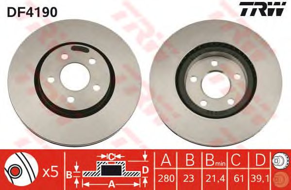 Disc frana CHRYSLER CRUISER 1,6-2,4 00-10 280X23