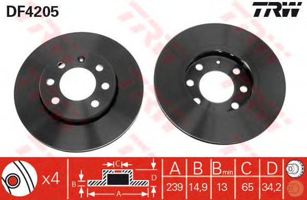 Disc frana VW LUPO 1,2TDI