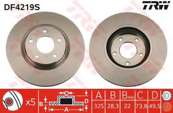 Disc frana JAGUAR XK 4,0-4,2 96-14