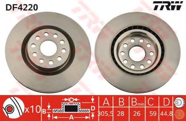 Disc frana LANCIA THESIS 2,0-3,2 305X28