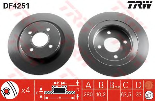 Disc frana FORD FOCUS