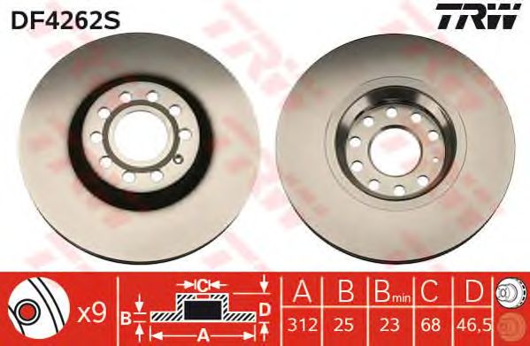 Disc frana VW A4/A6/PASSAT