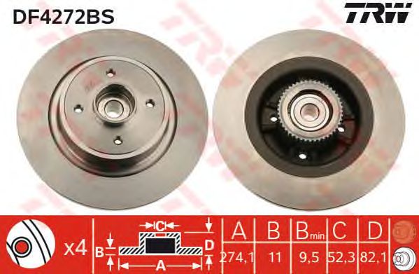 Disc frana RENAULT MEGANE/SCENIC 1,4-2,0 97-03 274X11