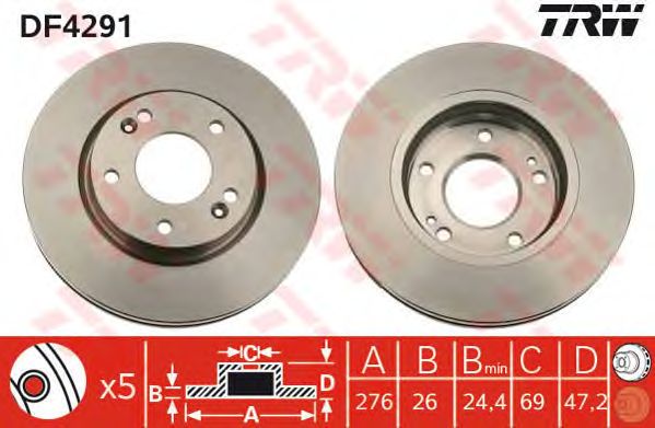 Disc frana HYUNDAI SANTA