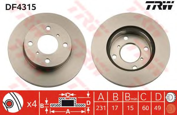 Disc frana SUZUKI WAGON R+ 98-00