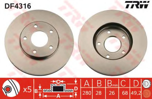 Disc frana NISSAN PRIMERA