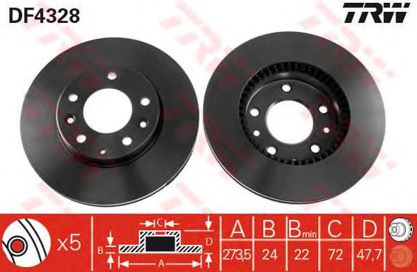 Disc frana MAZDA 323/626/6/PREMACY 98-07