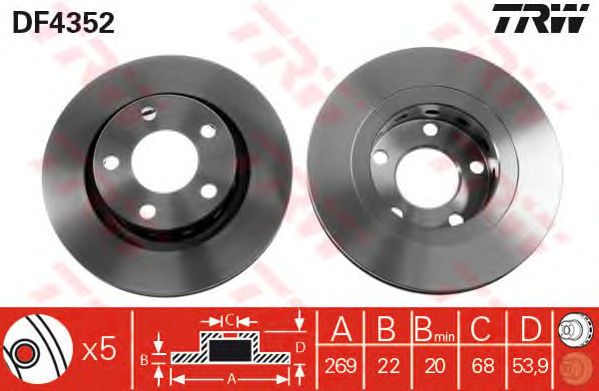 Disc frana VW A6/PASSAT 00- QUATTRO