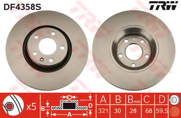 Disc frana AUDI A6/A8 2,0-6,0 QUATTRO 04-11 321 X 30